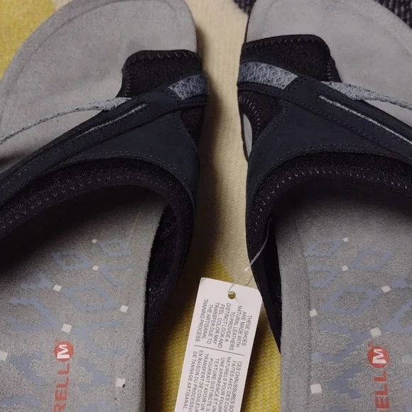 Merrell Black and Gray Terrain Comfort Sandals Sz 8 - Picture 8 of 9